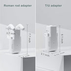 Takkicept Automatic Curtain Opener Electric: Smart Remote Control Closer｜Long-Lasting Battery/Type-C｜No Drill for 8-40mm Roman Rods/T-Tracks & U-Rails｜Quiet Motor Robot for Bedroom/living room