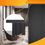 OUZUGIE 8-Pack 57 Inches, WPC Slat Wall Panel Trim,Corner Guard for Low Grille (Black)