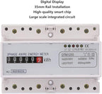 Energy Consumption Digital Electric Power Meter 3 Phase KWh Meter Smart Class 1 Power Measurement Device 220/380V 20-80A Rail Type Installation