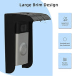 Doorbell Rain Cover,Black Metal Ring Doorbell Protector,Small Video Doorbell Shield,Outdoor Access Control Keypad Cover for Most Camera Doorbells