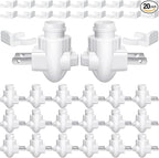 Tuanse 20 Sets Plug in Night Light Module Night Light Base with Shade Mounting Clip Plastic Lights Rotating Base for Making Your Own Decorative (White)