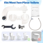 Bidet Attachment for Toilet Seat,Self-Cleaning Sprayer,Dual Nozzle Bidet with Adjustable Cold Water Pressure Control,Frontal & Rear Wash for the Elderly and Pregnant Women.Environmental Friendly Gift.