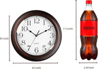 KECYET Wall Clocks Battery Operated Silent Non-Ticking Wall Clock 8.5 Inch Small Vintage Retro Rustic Style Decorative for Kitchen Living Room Home Office (Bronze)