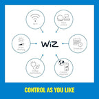 WiZ Connectd Clear 40W BA11 Tunable White Filament LED Smart Bulb - Pack of 6 - E12 - Indoor - Connects to Wi-Fi - Control with Voice or App - Matter Compatible