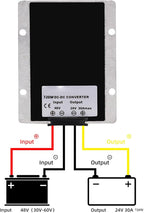 MGGi Voltage Reducer 36V 48V Step Down to 24V 30A 720W, Waterproof Big-Size DC Converter, High-Power Power Supply Module Buck Transformer for Golf Cart, Forklifts, Car