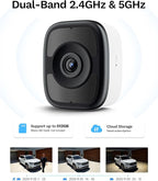 LongPlus 5MP Safe View Window Camera: 2 Packs 3K Window Cameras for Home Security Indoor & Outdoor, Anti-Glare Color Night Vision, Human/Car Detection, 24/7 Recording, No Drill Ideal for Apartment