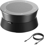 NEARITY A11 Conference Speaker and Microphone, 4 Mics USB Speakerphone with AI Noise Cancelling, 13ft Audio Pickup, Plug and Play Computer Speaker with Mic for Work/Online Conferencing/Home Office