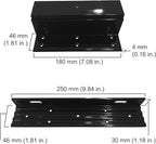 Visionis FPC-5192-BL Black 600lbs Indoor Electromagnetic Lock with 600 lbs L and Z Bracket for Inswinging Door