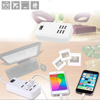 6 Ports USB Charger Hub Desktop US Plug AC Power Wall Travel Charging Adapter Slots Charging Station