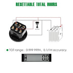 Yooreal 12/24V 36/48V 72V Golf Cart Battery Meter,Hour Meter&Battery Indicator Gauge Meter Lead-Acid Battery(Excluded Trojan),Charging Reminder,for Golf Cart Club Car RV Forklift Tractor ETC