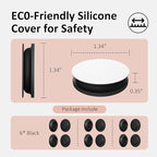 Vaszu Remote Control Holder Magnetic Wall Mount Self-Adhesive, 6 Pack Upgraded Silicone Remote Organizer Storage 360° Rotation Wall Holder for Home Office TV, Fan and Air Conditioner Remote Control
