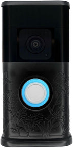 Garden Video Doorbell Cover (Compatible with Ring 3, 3 Plus, 4, Battery Plus, and Battery Pro) (Matte Black)