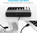 Tenergy TN477U 8-Bay Fast Charger for NiMH/NiCD AA AAA Rechargeable Batteries with 8pcs 1000mah AAA Rechargeable Batteries