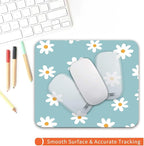 Armanza Square Mouse Pad Little Daisy,Personalized Premium-Textured Custom Mouse Mat Design,Washable Mousepad Cloth,Non-Slip Rubber Base Computer Mouse Pads for Wireless Mouse