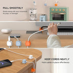 Magnetic Cord Organizer Holder, Upgrade Cord Holder for Nightstand, Adhesive Wire Cable Clips Management Kit for Phone Charger, Computer, Home, Office, Desk, Nightstand (Mix, 3 Packs)