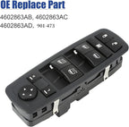 Driver Side Power Master Control Window Switch Replacement for 2009-2012 Dodge Ram 1500 2500 3500, OE Replace 4602863AD 4602863AB 4602863AC 901-473