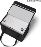 FLASLD Large Fireproof Lipo Bag for 100Ah Lithium Battery Storage and Charging, 14 x 7.8 x 9.5in Waterproof Box for Documents and Valuables