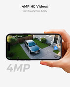 Hiseeu Security Cameras Wireless Outdoor, 2 Cam-Kit, Expandable to 10CH, No Monthly Fee, Solar-Powered, Home Security Cameras System with 2K Color Night Vision, Easy Setup, 2.4G & 5G WiFi