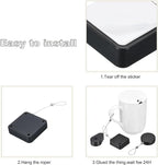 MECCANIXITY Punch Free Automatic Sensor Door Closer 39.4" Retractable Cable Lock for Home Office Doors 1000g 2Set Black Each Set Contains with 1pcs Adhesive Sticker 1pcs Hook 1pcs Wrench