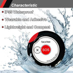Panic Button Alarm for Security Emergency Remote Panic Alarm Siren for Home Strobe Siren,Lightweight and Compact Button with Lanyard,Emergency Alert System for House Business Shop(Battery/USB)