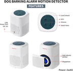 Dog Barking Alarm Motion Detector Outdoor Pir Human Body Motion Sensor Alarm Electronic Deterrent Motion Activated Home Security (2 Detectors+ 1 Receiver)