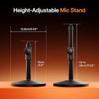 MAONO PD200W Hybrid Wireless Podcast Equipment Bundle for 2, XLR USB Dynamic Microphone Kit with 2 Desktop Stand, Software, Noise Cancellation, for Co-hosted podcast, Vocal Recording, Content Creation