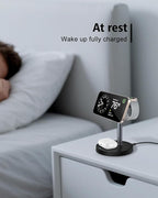 3 in 1 Wireless Charging Station for Apple Magsafe Charger Stand,15W Fast Magnetic Charging Station for iPhone 17 Air 16 15 14 13 12 11 Series, Watch Ultra & AirPods Apple Devices, Cell Phone Dock