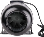 VENTS-US TT Silent M 125-5" Inline Duct Fan Includes Two-Speed Switch with Thermal Overload Protection – UV Resistant, Quiet Operation, up to 188 CFM