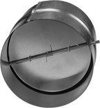 Draft Blocker 4'' Inch - Pack of 2 - Backdraft Damper - Draft Stopper - Backflow Preventer - Inline Fan Vent Deflector - One-Way Airflow Ducting - Dryer Duct Connector with Backdraught Flap
