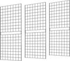 7RiversART Grid Wall Commercial Grade Gridwall Panels – Heavy Duty Grid Panel for Any Retail Display Wall Grid 2' Width x 5' Height, Black (Pack of 3) Easily Portable