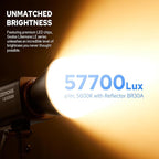 Godox Litemons LE200Bi 220W Bi-Color LED Video Light, 57700Lux@1M with APP Control, CRI/TLCI 98+ Studio Light with 11 FX Effects, 0-100% Brightness Bowens Mount LED(Black)