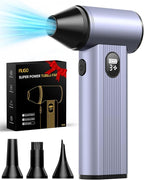 Compressed Air Duster with150,000RPM Brushless Motor, 8000mAh Battery, LED Light, 4-Gear Adjustable Electric Air Blower for Home, Car, Computer, Outdoor