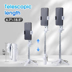 Magnetic Tripod for Phone,2 in 1 for Magsafe Stand＆ Clip Portable Pocket Size Selfie Stick for Android/iPhone,Phone Holder with Wireless Rechargeable Remote Control for Photography, Live Streaming