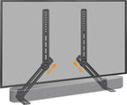 Perlegear Soundbar Mount with Adjustable Height, Sound bar Mount up to 15 lbs, Soundbar Mount Under TV or Above TV, Soundbar tv Mount Bracket with Detachable Long Extension Plates PGSM04B