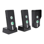 Swokely Rechargeable Wireless Intercom Unit, 2-Way Talking, 500 Meter Talking Distance, Power Saving, IP54 Water Resistance Rating, 2 Pcs, Suitable for Home, Office (Black)