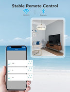 Govee Smart Plug, WiFi Plugs Work with Alexa & Google Assistant, Smart Outlet with Timer & Group Controller, WiFi Outlet for Home, No Hub Required, ETL & FCC Certified, 2.4G WiFi Only, 2 Pack