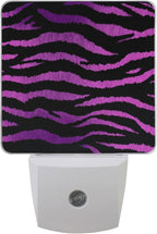 Pigsaly Led Night Light Black Magenta Purple Tiger Stripe Night Light Plug in Wall Lamp Smart Dusk to Dawn Sensor Nightlight Led Lamp Energy Saving Lights Gift for Kids Room Bedroom Bathroom Hallway