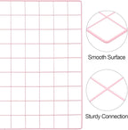 PATIKIL 18"x26" Wire Grid Panel, 2 Pack Board Photo Pictures Memo Display Grid Panels Hanging Organizer Wall Decorative Panel for Home Office Wedding, Pink