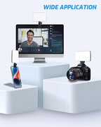5000 mAh Portable Selfie Light for iPhone: Rechargeable Phone Fill Lights, Ring Light for Camera Picture, Makeup Photo, Video Conferences, Laptop Use, Zoom Meetings, TikTok, Vlog Photography