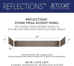 Miseno MSW-603696RFL Readyset 60" X 36" X 96" Fifteen Panel Alcove Shower Wall Kit - Stone Sierra