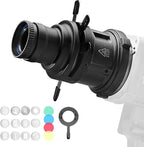 Alluneitter S-80 Bowens Mount Optical Conical Snoot Spotlight Kit. Adjustable Focus 38°Lens, Lighting Shape Changeable; for Photography, Studio Video, Compatible with Various LED Lights and Strobes