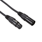 MFL. 6.6 ft Flexible DMX Cable 3 Pin Signal XLR Male to Female Cable Wire for Stage Lighting DJ Lights, 110 Ohms Impedance, Black, 4 Pack