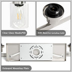 DIKAIDA Brushed Nickel Bathroom Vanity Light,10-Light Vanity Lights with Clear Glass,64.5in Modern Bathroom Wall Lights Fixtures Over Mirror,Wall Sconces Lighting for Bedroom Living Room,E26