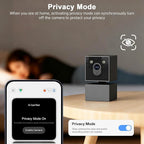 Jqimn 2K Security Camera Indoor - 5G&2.4G WiFi Cameras for Home Security, Pet/Dog/Baby Monitor with Phone APP 360Pan/Tilt, One-Tap Call 911, Al Motion Tracking, 24/7 Recording, Night Version
