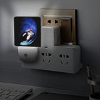 Space Astronaut Night Light, Plug into Wall Decor Nightlights for Bedroom, Bathroom, Hallway, Kitchen, with Dusk to Dawn Light Auto Sensors LED Night Lights for Boys Girls Women Men Room Gifts