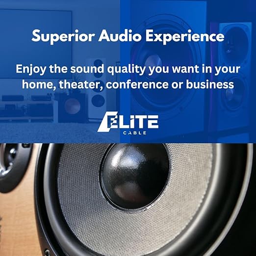 Elite 14/2 Speaker Wire, 14AWG/2-Conductor, UL Listed, CMR/CL3R, (Riser/in-Wall & Outdoor/In-Ground (Direct Burial)- 100% Oxygen Free Pure Bare Copper (OFC), 500ft Bulk Cable (105 Strands) Black