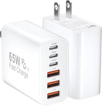 USB C Charger Fast Charging Block, iPhone USB C Charger Blocks 65W Multi Port Charger 6-Ports PD & QC Charging Cube Brick Power Adapter Type C Wall Chargers for iPhone 17/16/15/14/13/12 Pro Max, iPad