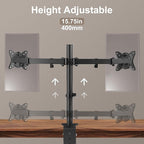 Dual Monitor Desk Mount Easily Set Up，Fully Adjustable Monitor Mount for 2 Monitors Up to 32 Inch,Heavy Duty Dual Monitor Stand Holds up to 22 LBS
