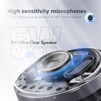 TONGVEO 2-in-1 Conference Speaker and Microphone, Daisy Chain Wireless Bluetooth Speakerphone with 360° omnidirectional mics USB/Dongle/Bluetooth Connection 18H Talk Time for 15-30 People Meeting