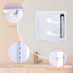 Suteck Plastic Access Panel for Drywall Ceiling 14 x 14 Inch Reinforced Plumbing Wall Access Doors Removable Hinged White 14 x 14